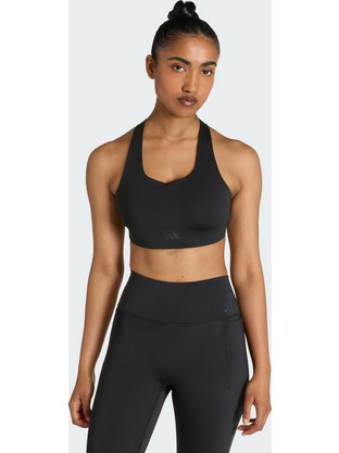 Adidas Optime Power Αθλητικό Μπουστάκι με Υψηλή Στήριξη & Αφαιρούμενη Ενίσχυση Μαύρο KB2683