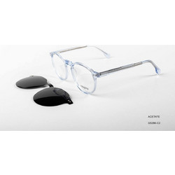 Empire G5286 C2 Ανδρικός Σκελετός Γυαλιών Οράσεως με Clip-On Κοκάλινος Διαφανής