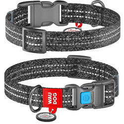 Waudog Reflective Κολάρο Σκύλου Γκρι 2x28-40cm