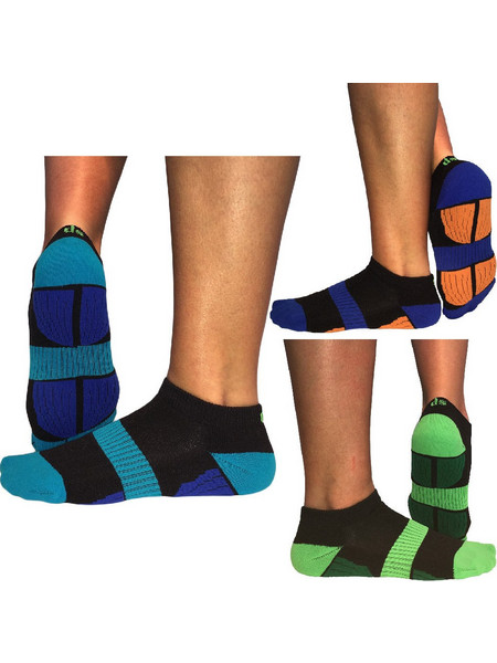Dimisocks Endurance 3.0 (R) Ανδρικές Κάλτσες Κοντές με Σχέδια Μαύρες 3Pack 3141