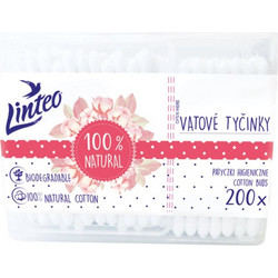 Linteo 100% Natural Μπατονέτες Βαμβακερές Βιοδιασπώμενες 200τμχ