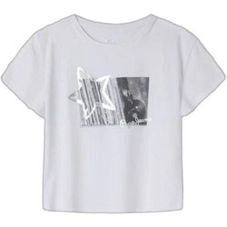Pepe Jeans Παιδικό T-Shirt Κοντομάνικο Λευκό Γκρι Ασημί PG503127-800