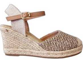 Zak Shoes Καλοκαιρινές Γυναικείες Πλατφόρμες Εσπαντρίγες Κλειστές Ψηλές Ψάθινες Μπεζ SD31047