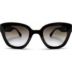 Fendi FE40098I-48F Γυναικεία Γυαλιά Ηλίου Πεταλούδα Κοκάλινα Μαύρα με Μαύρο Φακό
