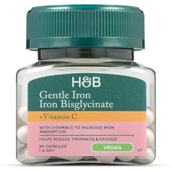 Holland & Barrett Gentle Iron Bisglycinate 2000μg 30 Κάψουλες