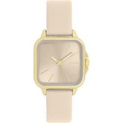 Oozoo Timepieces Γυναικείο Ρολόι με Μπεζ Δερμάτινο Λουράκι C11666