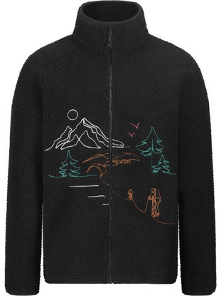 Picture Ανδρική Ζακέτα Fleece με Φερμουάρ Μαύρη MSW0493