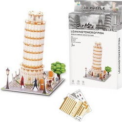 Puzzle Ji Qu Toys Leaning Tower of Pisa 3D 25 Κομμάτια