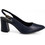 Piccadilly Ανατομικές Γόβες Slingback Δερμάτινες με Χοντρό Ψηλό Τακούνι Navy Μπλε 779-26226