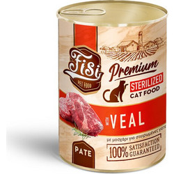 FISI Premium Adult Sterilised Pate with Veal 3x400gr