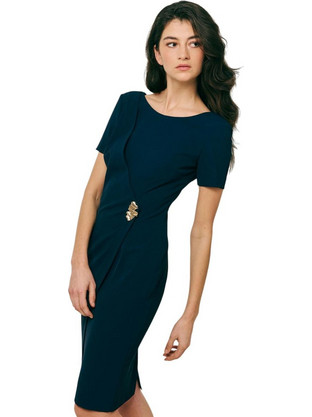 Forel Midi Φόρεμα για Γάμο / Βάπτιση Navy Μπλε 082.50.01.014