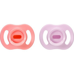 Tommee Tippee Ultra Light StayPut Ορθοδοντικές Πιπίλες Σιλικόνης 0-6m Λιλά Ροζ 2τμχ