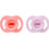 Tommee Tippee Ultra Light StayPut Ορθοδοντικές Πιπίλες Σιλικόνης 0-6m Λιλά Ροζ 2τμχ