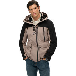 Superdry Ανδρικό Μπουφάν Χειμωνιάτικο Παρκά Μπεζ M5012240A-1PC