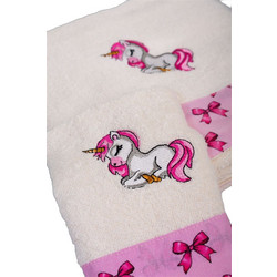 Dimcol Unicorn 189 Σετ Βρεφικές Πετσέτες 2τμχ 400gr/m²