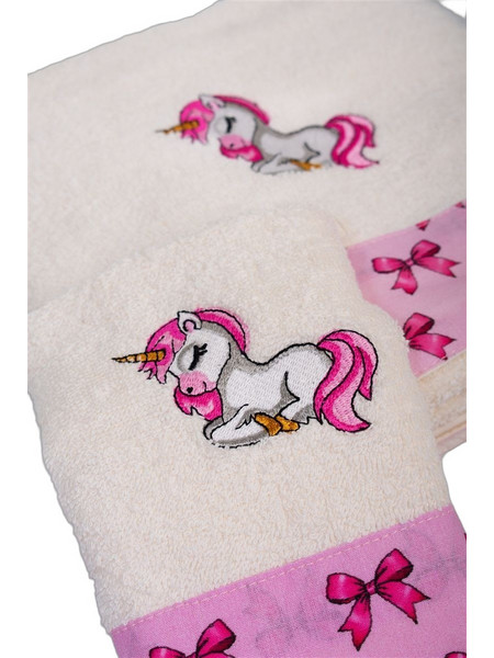 Dimcol Unicorn 189 Σετ Βρεφικές Πετσέτες 2τμχ 400gr/m²