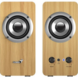 Genius SP-HF400 Ηχεία Υπολογιστή 2.0 10W Pine Wood