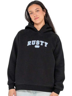 Rusty Γυναικείο Φούτερ Oversized με Κουκούλα Μαύρο FTL0868