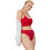 Cottonhill Γυναικείο Sexy Brazil με Δαντέλα Κόκκινο CH6006