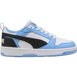 Puma Rebound V6 Παιδικά Sneakers Λευκά Γαλάζια 393833-34