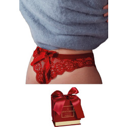 Admas Γυναικείο Sexy String με Δαντέλα Κόκκινο 41494