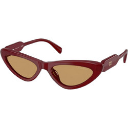 Miu Miu MU11SU 21I10Y Γυναικεία Γυαλιά Ηλίου Cat Eye Κοκάλινα Κόκκινο με Καφέ Φακό