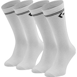 Converse Star Chevron Ανδρικές Κάλτσες Ψηλές Λευκές 2Pack E1025W