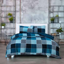 Espree Σετ Σεντόνια Μονά Βαμβακερά 170x270 Naty Blue