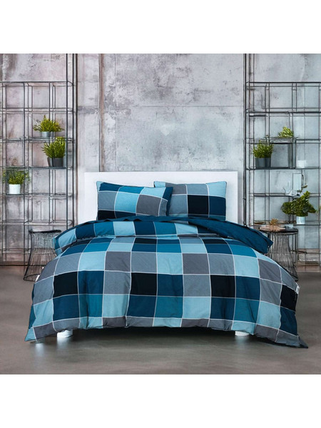 Espree Σετ Σεντόνια Μονά Βαμβακερά 170x270 Naty Blue