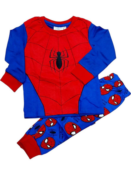 Disney Spider-Man Παιδική Πιτζάμα Συνθετική Χειμωνιάτικη Royal Blue Κόκκινη SPIDERMAN002949