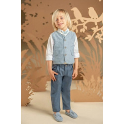 Baby Bloom Βαπτιστικό Κοστούμι με Παντελόνι Πουκάμισο & Γιλέκο 5τμχ 126-16