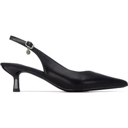 Xti Γόβες Slingback Δερμάτινες με Λεπτό Χαμηλό Τακούνι Μαύρες 145359
