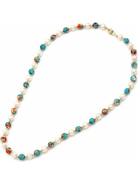 Pearls By Kaleas Γυναικείο Κολιέ από Xρυσό 14K 118975