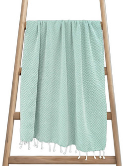 Lino Home Aureva Πετσέτα Παρεό Θαλάσσης Πράσινο Mint 90x180cm 2200001268