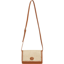 Bag to Bag Γυναικεία Τσάντα Χιαστί Ψάθινη Μπεζ Ταμπά με Στενό Λουρί BTB0048