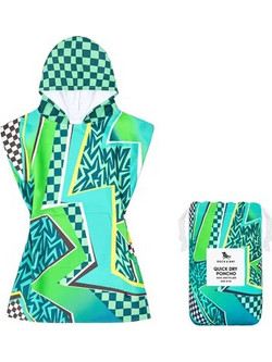 Dock & Bay Tide Skater 3/5 Παιδικό Πόντσο Θαλάσσης Πράσινο