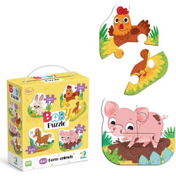 Παιδικό Puzzle Dodo Ζωάκια της Φάρμας 2+3+4+4 Κομμάτια