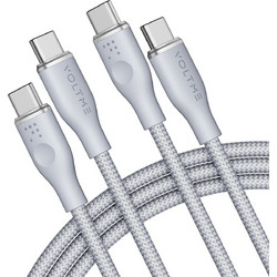 Voltme VO-C2064 Braided USB-C to USB-C 1100W 1.8m Grey