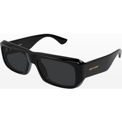 Saint Laurent SL869 001 Ανδρικά Γυαλιά Ηλίου Μάσκα Κοκάλινα Μαύρα με Μαύρο Φακό