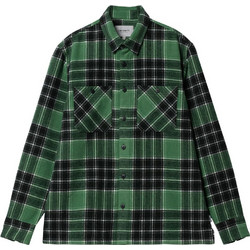 Carhartt Ανδρικό Πουκάμισο Βαμβακερό Καρό Μακρυμάνικο Κανονική Γραμμή Πράσινο I030806-15IXX