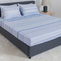 Naf Naf Σετ Σεντόνια Υπέρδιπλα Βαμβακερά 240x270 Summit 151 Vinson Blue