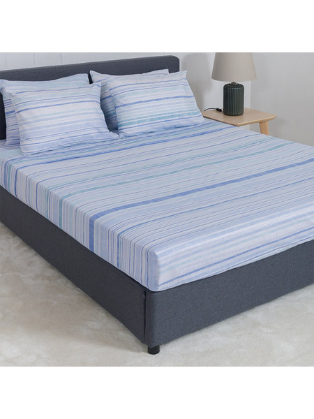 Naf Naf Σετ Σεντόνια Υπέρδιπλα Βαμβακερά 240x270 Summit 151 Vinson Blue