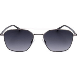 Safilo BUSSOLA 09/S KJ1 Ανδρικά Γυαλιά Ηλίου Τετράγωνα Μεταλλικά Ασημί με Μαύρο Φακό