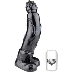 Kiotos Monstar Tiger Ρεαλιστικό Dildo με Βεντούζα & Όρχεις 33cm Μαύρο