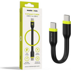 Mobile Origin Flat USB-C to USB-C 60W 0.1m Black COMC-USBC-BLK