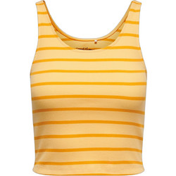 Only Γυναικείο Καλοκαιρινό Crop Top Βαμβακερό Κίτρινο 15372171