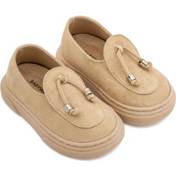 Babywalker Βαπτιστικά Loafers για Αγόρι Δερμάτινα Ανατομικά Μπεζ BW4307