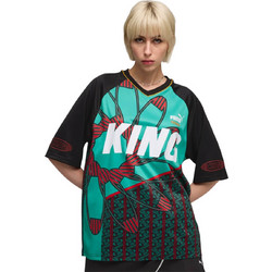 Puma Ανδρικό Αθλητικό T-Shirt Μαύρο Τιρκουάζ 634407-40