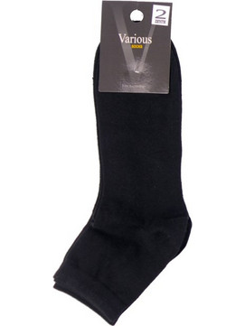 Dream Socks Ανδρικές Κάλτσες Κοντές Μαύρες 2Pack 91