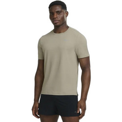 Saucony Stopwatch Ανδρικό Αθλητικό T-Shirt Μπεζ SAM800377-SAG